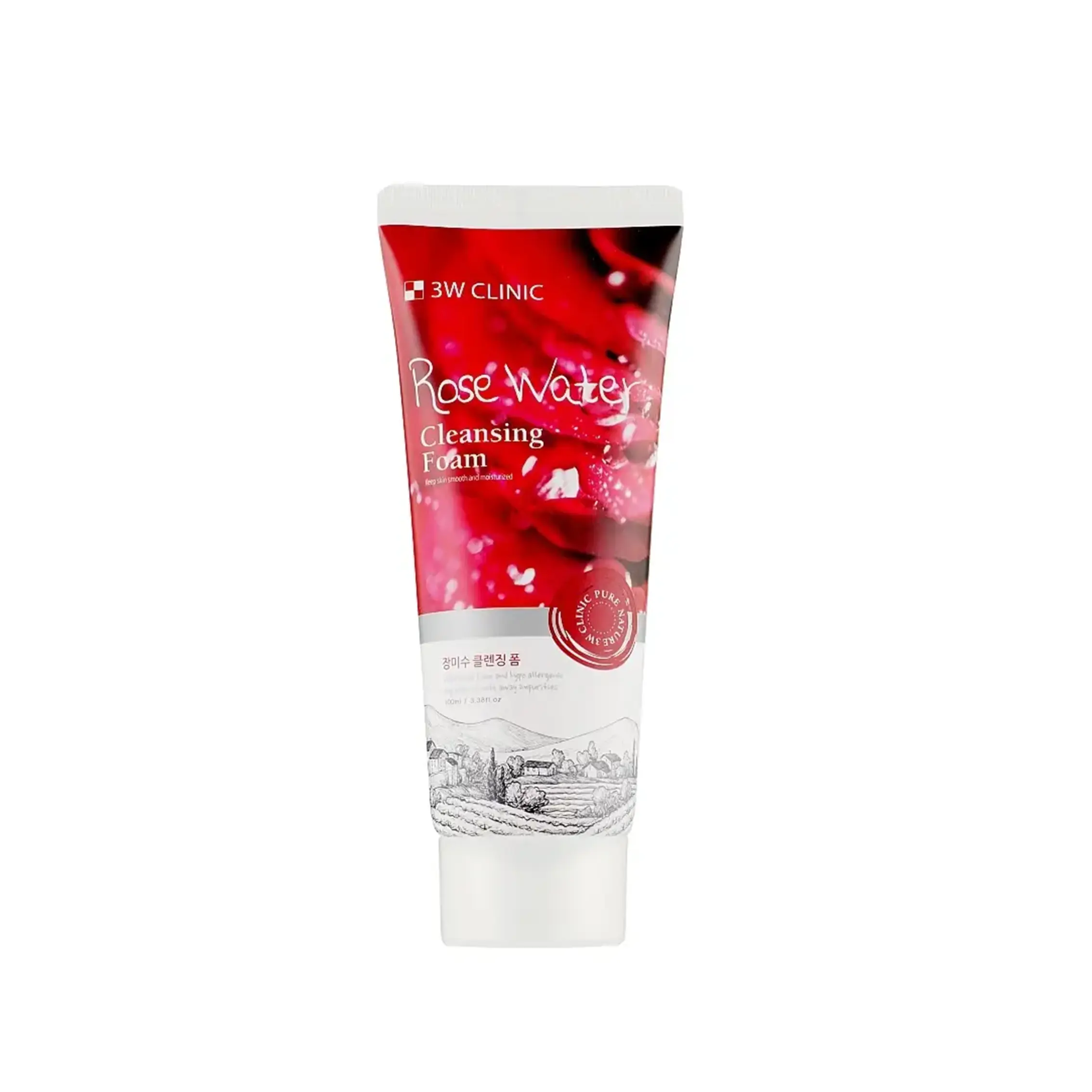 3W Clinic Rose Water Cleansing Foam, 100 ML