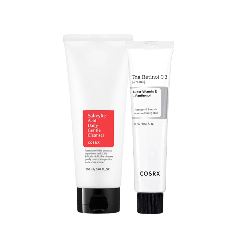 Combo Offer (COSRX The Retinol 0.3 Cream & COSRX Salicylic Acid Daily Gentle Cleanser, 150 ML)