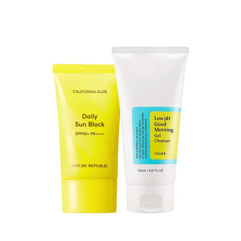 Summer Combo Offer (NR California Aloe Daily Sun Block 57 ML & COSRX Low pH Cleanser 150ml)