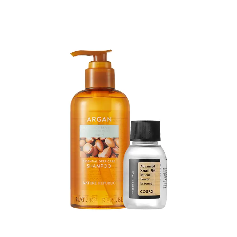 Summer Combo Offer (NR Argan Shampoo 300 ML & COSRX Snail 96 Mucin Power Essence, 30 ML)