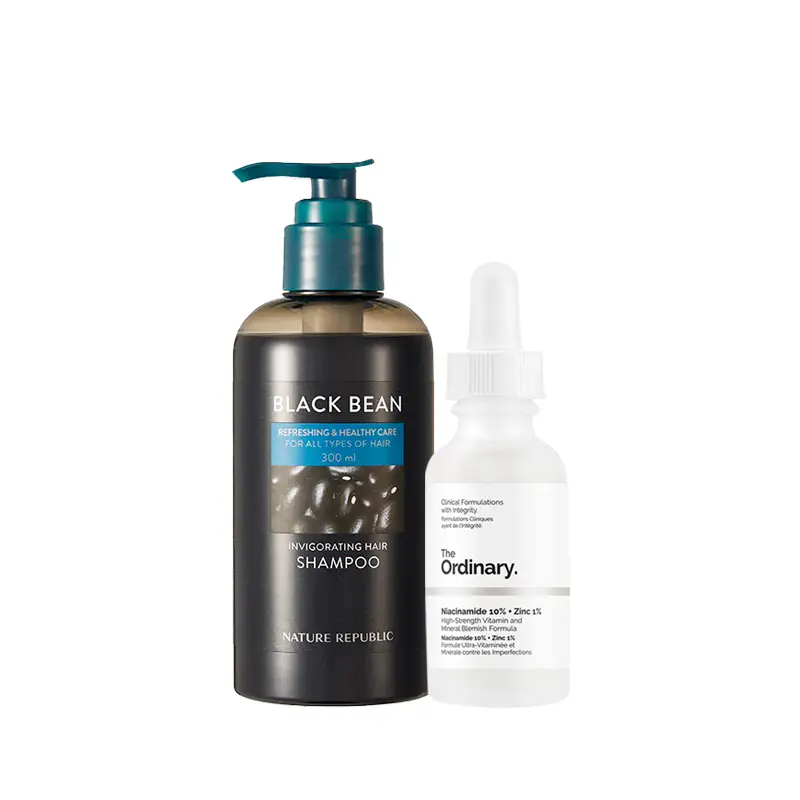 Summer Combo Offer (NR Black Bean Invigorating Shampoo 300ML & The Ordinary Niacinamide Serum 30ml)