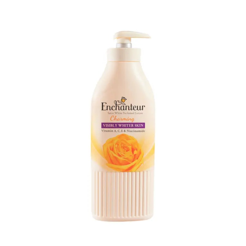 Enchanteur Charming Visibly Whiter Skin lotion Vitamin A C E and Niacinamide, 400 ML