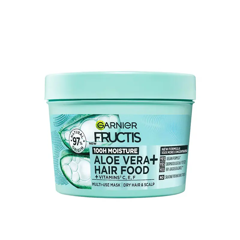 Garnier Hair Food Up To 100H Moisture Aloe Vera+ Vitamin C E F Multi Use Mask, 400 ML