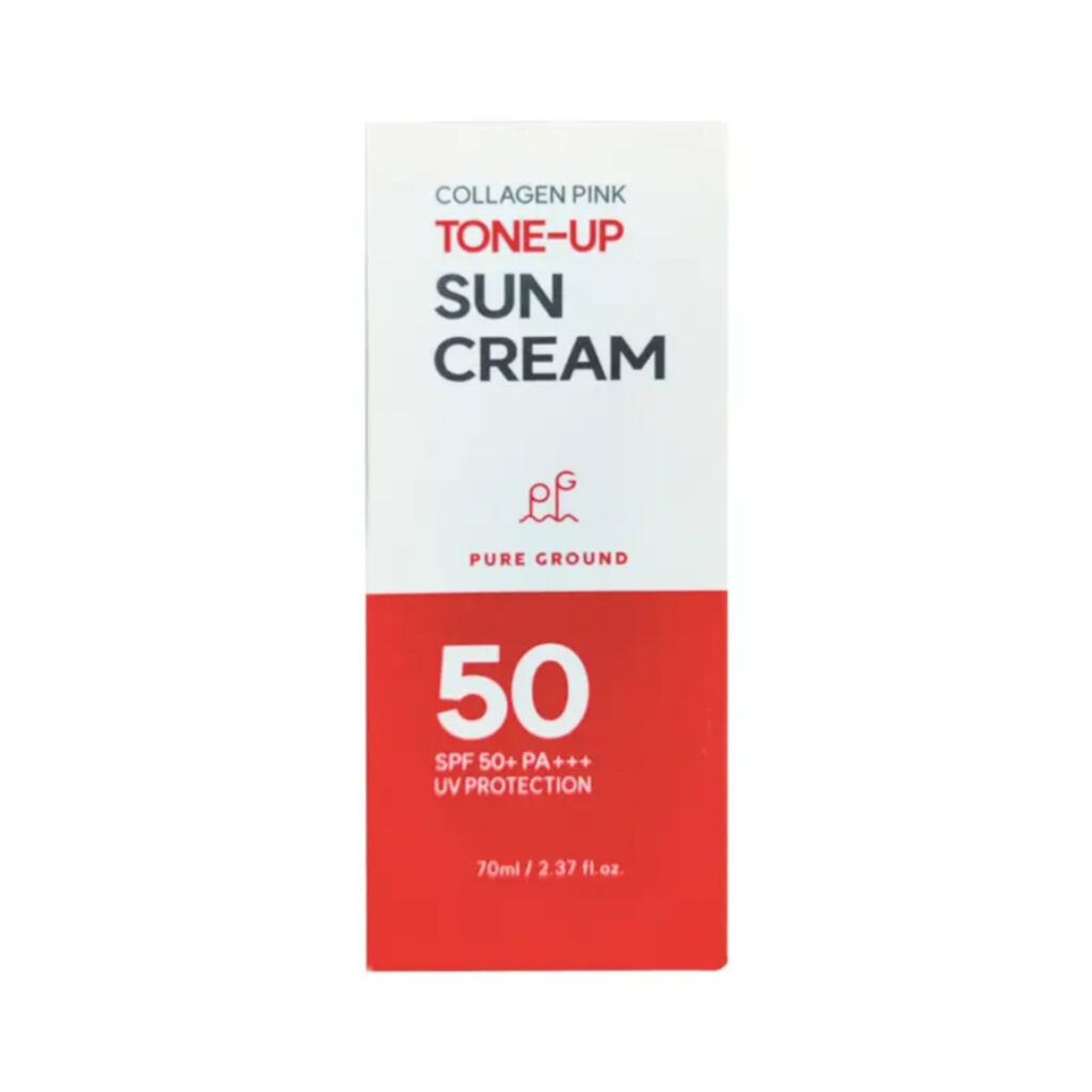 Pure Ground Collagen Pink Tone Up Sun Cream SPF50+, 70ml