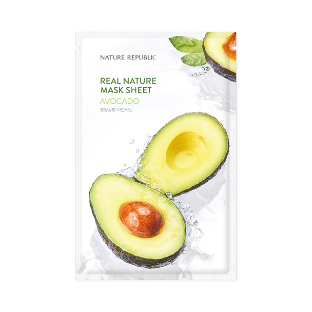 NATURE REPUBLIC REAL NATURE AVOCADO MASK SHEET, 23 ML