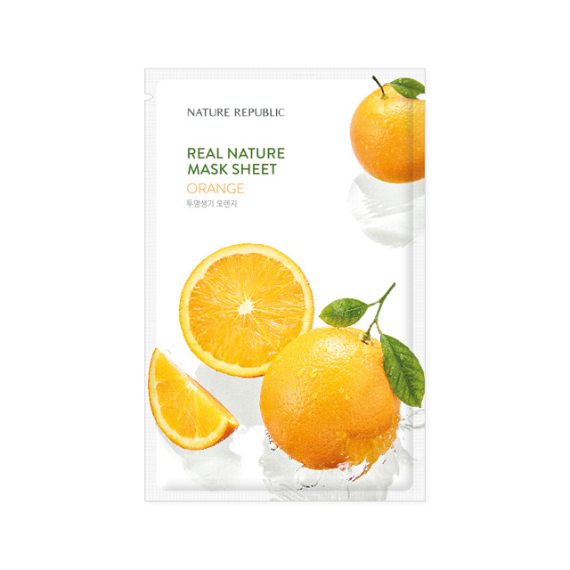 NATURE REPUBLIC REAL NATURE ORANGE MASK SHEET, 23 ML
