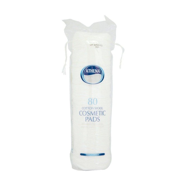 Athena Beaute 100% Cotton Wool Cosmetic Pads 80pcs