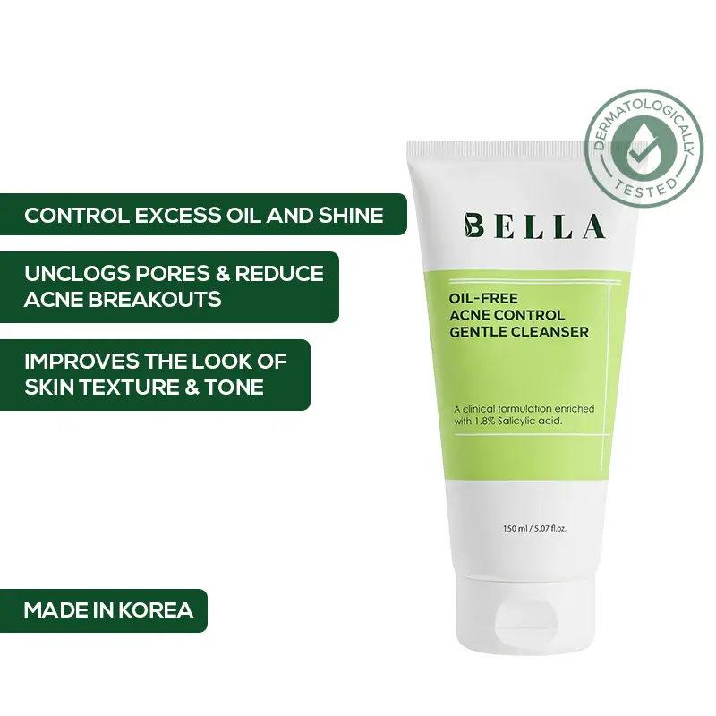 Bella 1.8% Salicylic Acid Oil Free Acne Control Gentle Cleanser (1.8% salicylic acid and tea tree leaf oil)