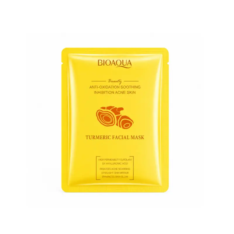 Bioaqua Anti Oxidation Soothing Inhibition Acne Skin Turmeric Facial Mask, 25 GM