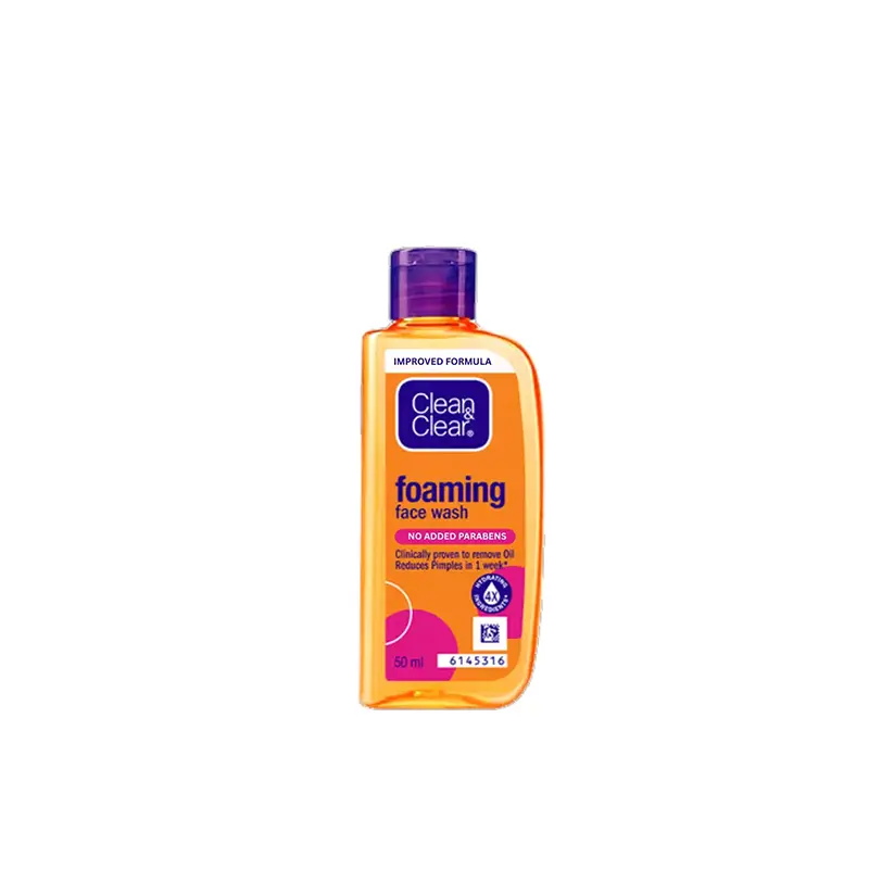 Clean and Clear Foaming Face Wash, 50 ML