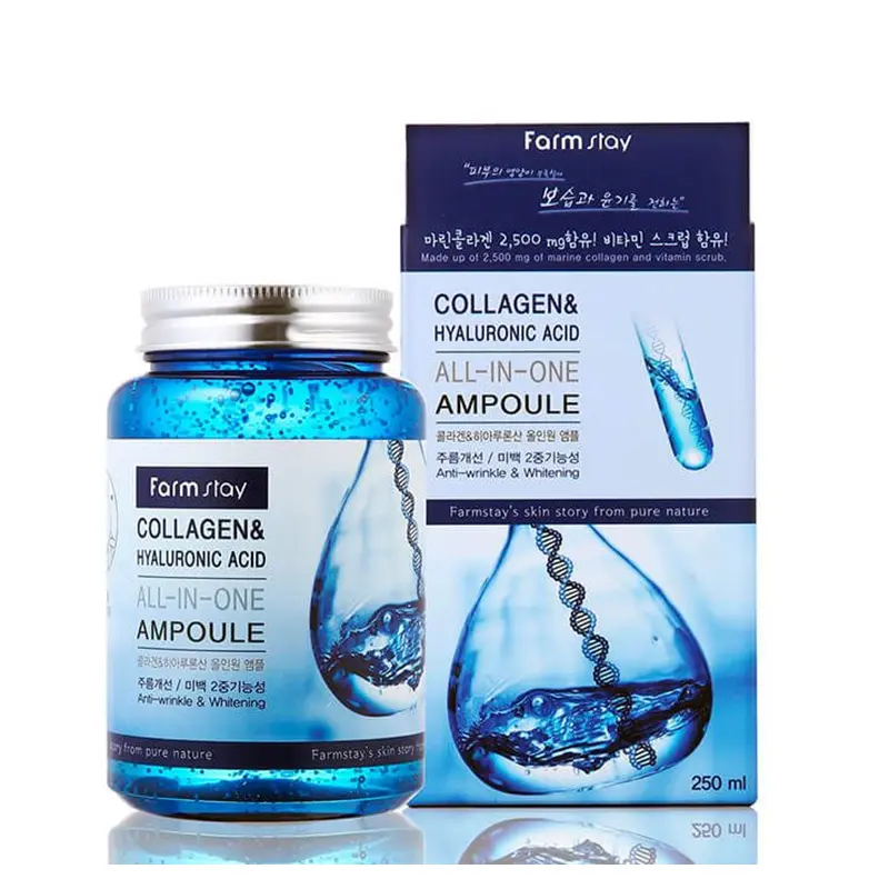 FarmStay Collagen & Hyaluronic Acid All in One Ampoule, 250 ML