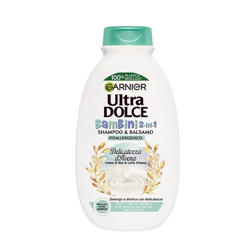Garnier Ultra Dolce Bambini 2 in 1 Shampoo & Balsamo Delicatezza D'Avena, 250 ML