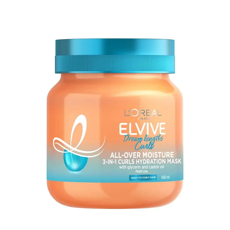 LOreal Paris Elvive Dream Lengths 3 in 1 Curls Hydration Mask, 680 ML