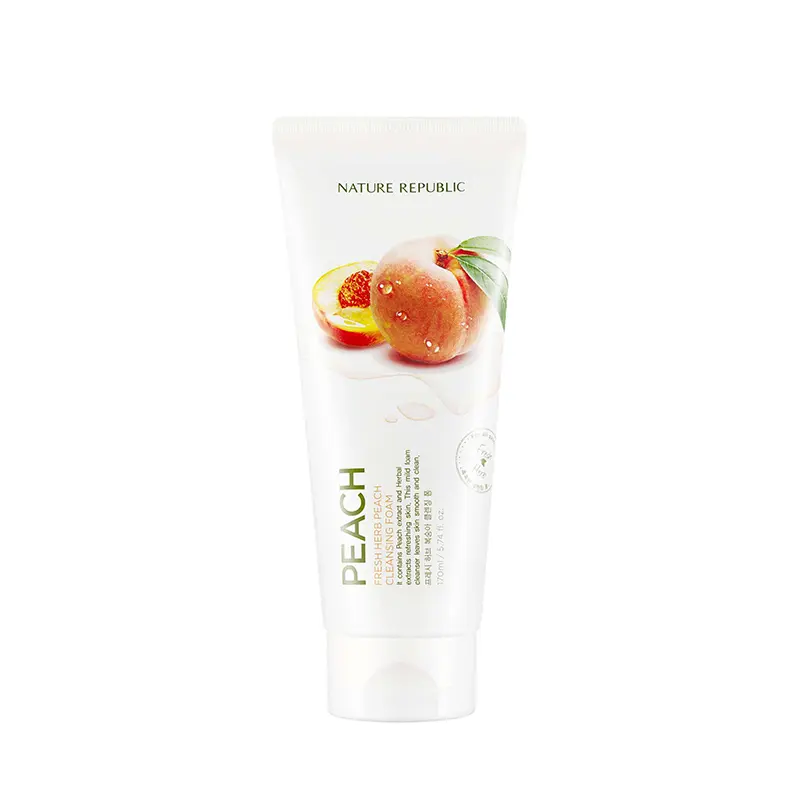Nature Republic Fresh Herb Peach Cleansing Foam, 170 ML