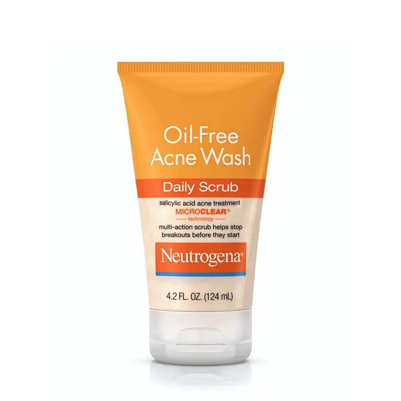 Neutrogena Oil-Free Acne Wash Daily Scrub Salicylic acid acne Treatment, 124 ML