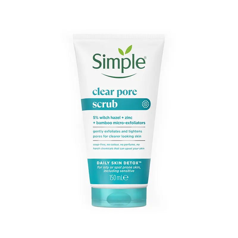 Simple Clear Pore Scrub Daily Skin Detox, 150 ML