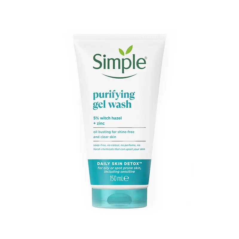 Simple Purifying Gel Wash Daily Skin Detox, 150 ML