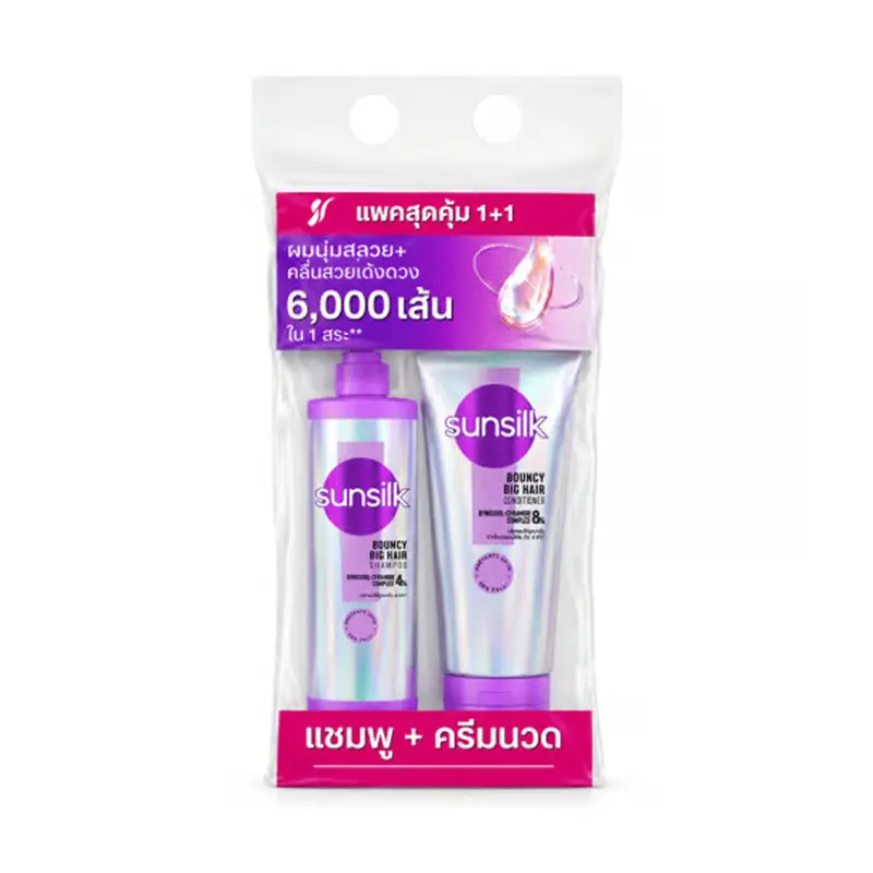 Sunsilk Bouncy Big Hair Shampoo 350ml and Conditioner 320ml Combo Pack