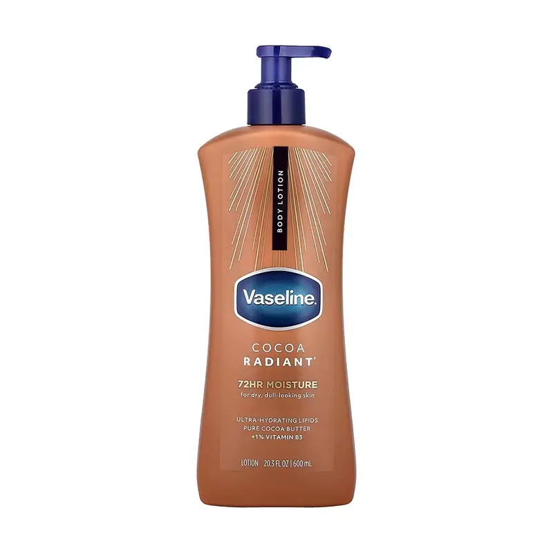 Vaseline Cocoa Radiant 72HR Moisture Body Lotion, 600 ML