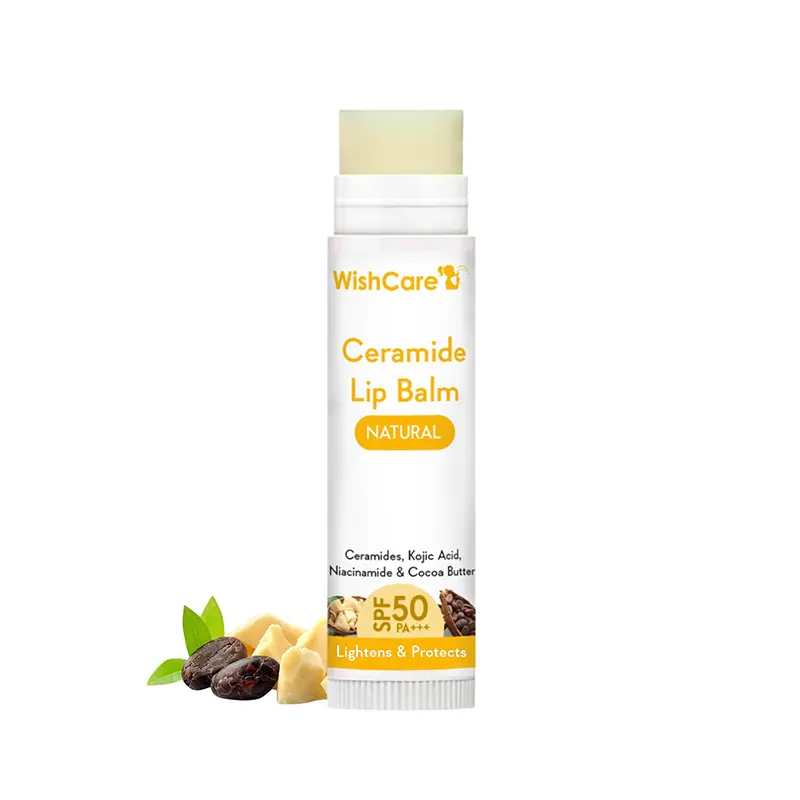WishCare Ceramide Lip Balm Natural SPF 50 PA+++, 5 GM