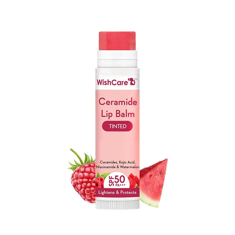 WishCare Ceramide Lip Balm Tinted with SPF 50 PA+++, 5 GM