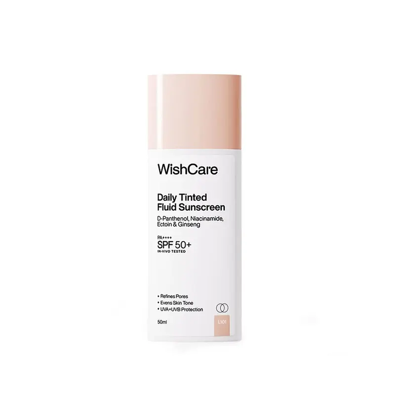 WishCare Daily Tinted Fluid Sunscreen PA++++ SPF 50+ L101, 50 ML