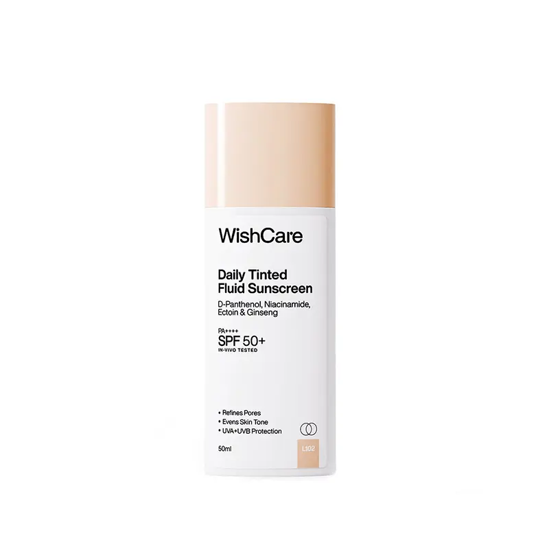 WishCare Daily Tinted Fluid Sunscreen PA++++ SPF 50+ L102, 50 ML