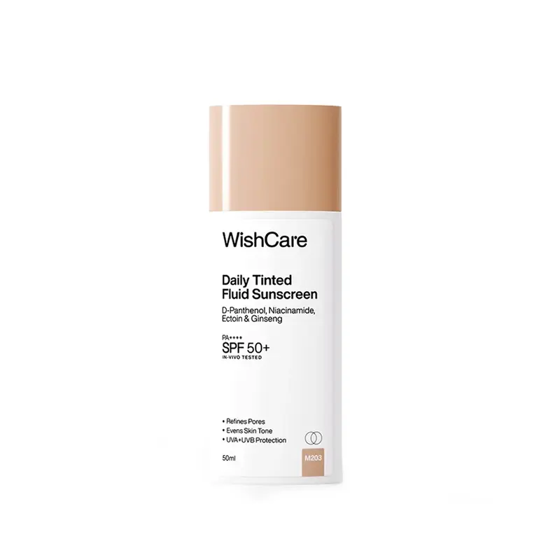 WishCare Daily Tinted Fluid Sunscreen PA++++ SPF 50+ M203, 50 ML