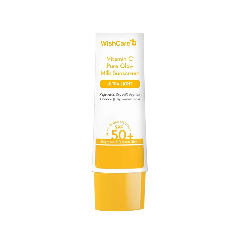 WishCare Vitamin C Pure Glow Milk Sunscreen SPF 50+, 50 ML